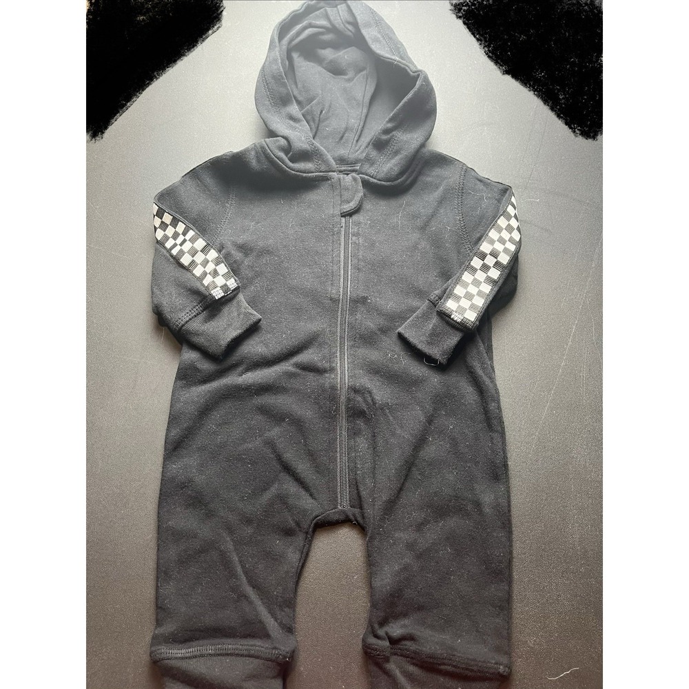 Baby Boys Sovereign Code Romper Black Hooded Checker Size 6M Cool